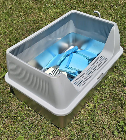 Litieră Premium din Inox pentru Pisici
