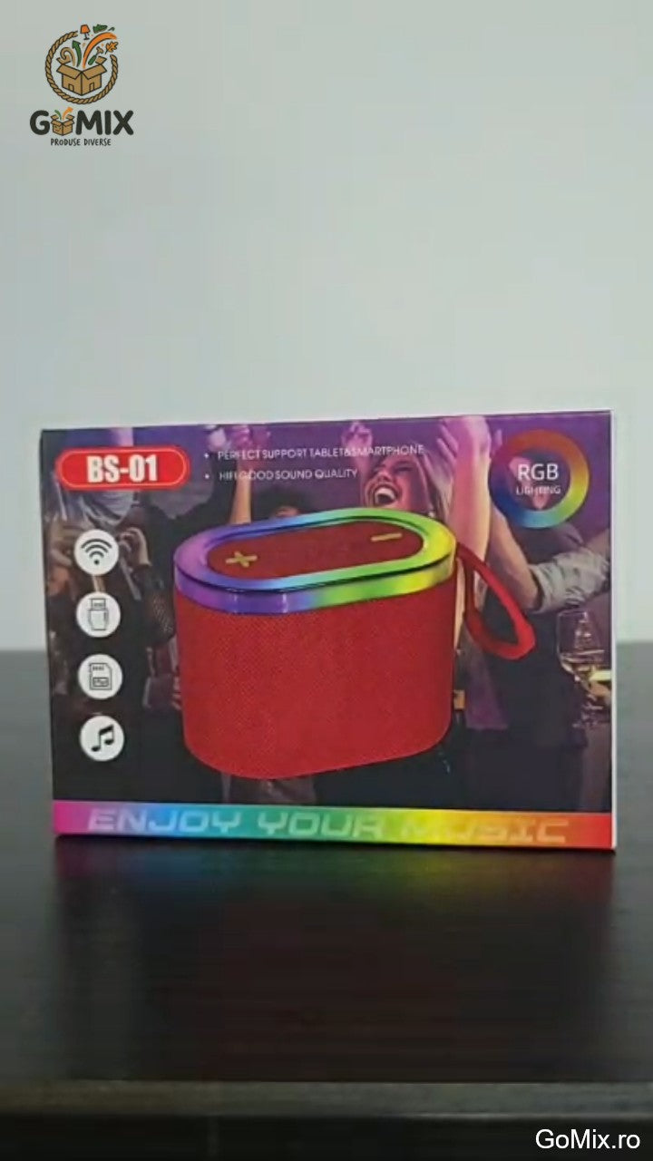 Boxa portabila Bluetooth BS-01 RGB