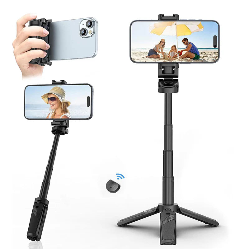 Selfie stick compact cu trepied si telecomanda bluetooth KM-03