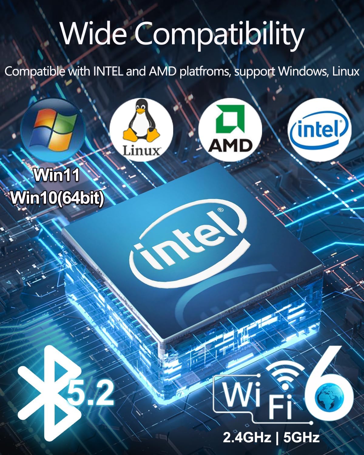 Adaptor de retea wireless si bluetooth PCI-E Ubit AX200s