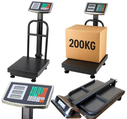 Balanță electronică LCD, platformă industrială, cu precizie de până la 20g, capacitate de 200kg