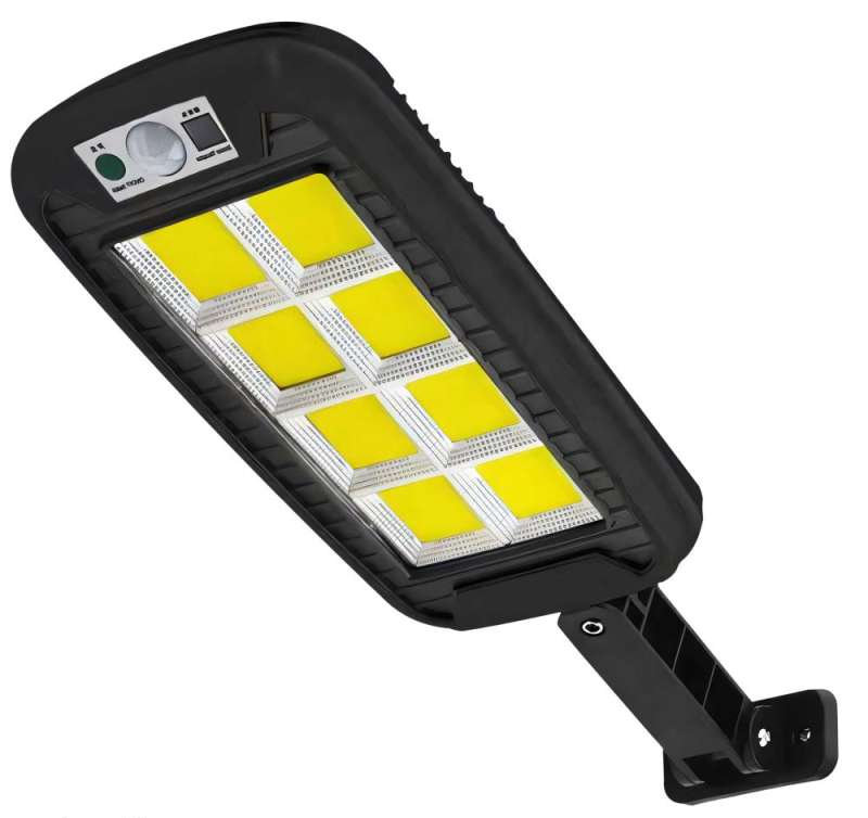 Lampă solară LED, felinar stradal, pentru grădină, cu telecomandă, senzor de mișcare și senzor de întuneric, model E846.